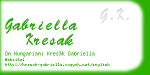 gabriella kresak business card