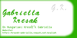 gabriella kresak business card